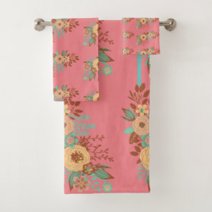 Boho moderne rose floral