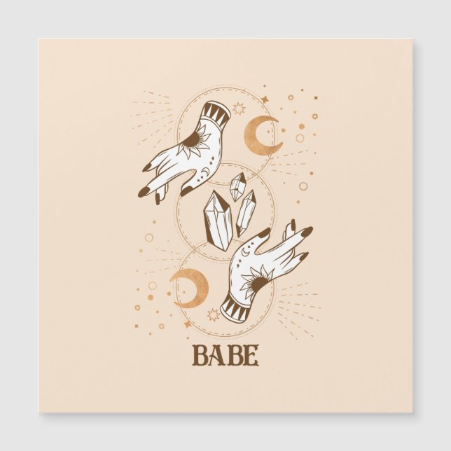 Boho Mystic Tarot Celestial Bachelorette voiture M (Devant)