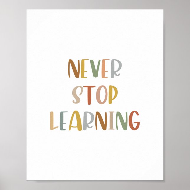 Boho n'arrête jamais d'apprendre Poster (Devant)