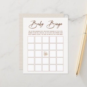 Boho Neutral Baby Bingo Jeu