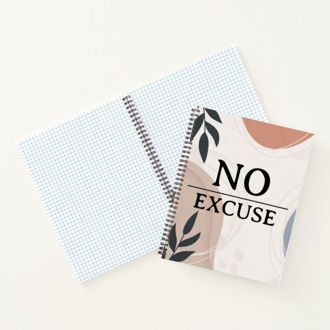 Boho Neutre	 Cahier Journal Propre | pas d'excuses (Intérieur)