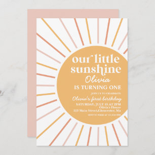 boho notre petite invitation d'anniversaire soleil