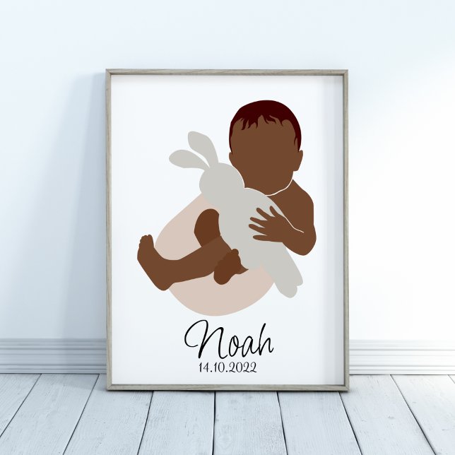 Boho Nouveau-né Baby Nom du garçon Poster de la pé (Créateur téléchargé)