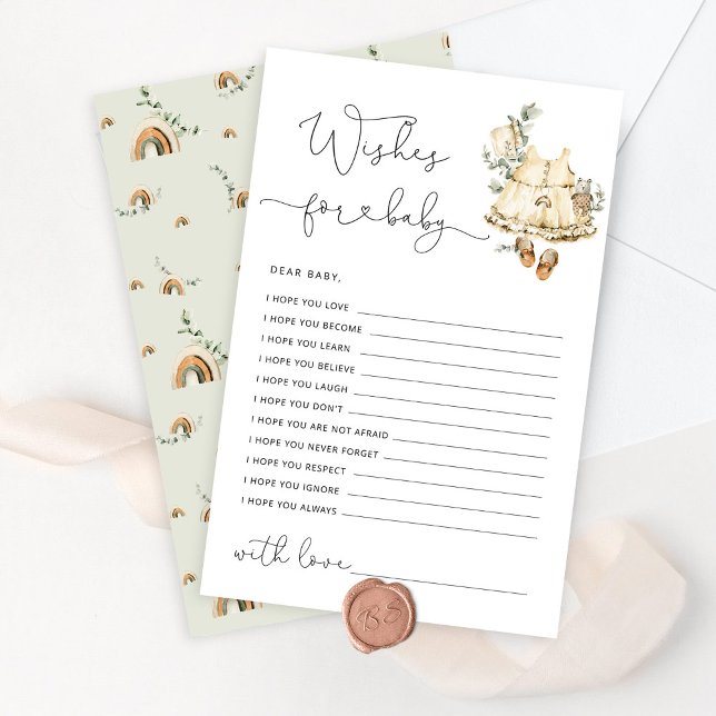 Boho nursery bébé fille douche souhaits pour bébé (Créateur téléchargé)