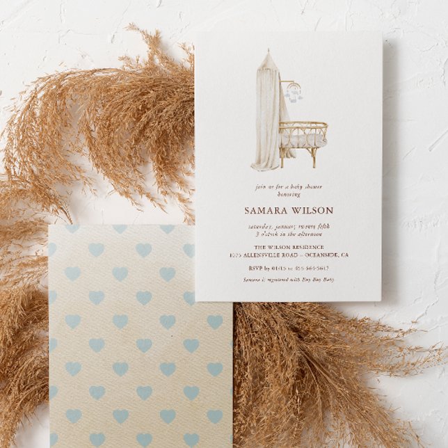 Boho Nursery Chic Boy Baby shower Invitation (Créateur téléchargé)