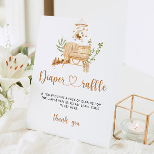 Boho nursery Diaper tombole Panneau de piédestal