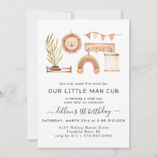 Boho Nursery   Invitation de fête d'anniversaire
