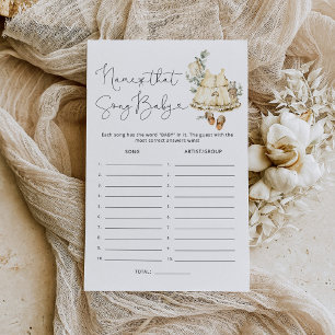 Boho nursery Nom de la chanson jeu de baby shower