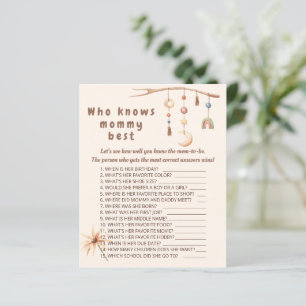 Boho nursery Qui connaît maman meilleur jeu.