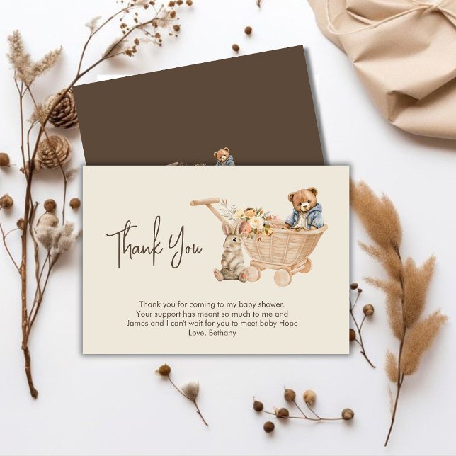 Boho Nursery, Teddy Bear Baby shower Merci (Boho Nursery, Teddy Bear Baby Shower Thank you)