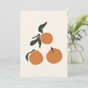 Boho Orange Fruit Tropical Summer Print