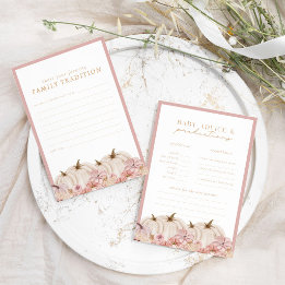 Boho Pampas Citrouille Baby Prediction Jeu