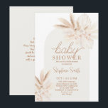 Boho Pampas Genre Neutre Baby shower Invitation<br><div class="desc">Invitation Baby shower Boho Pampas</div>