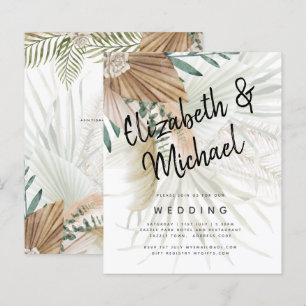 BOHO Pampas Grass Beige Vert Mariage en terre cuit