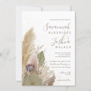 BOHO PAMPAS GRASS WATERCOLOR INVITATION