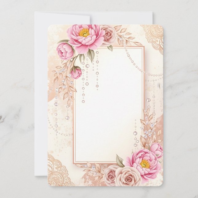 Boho Pampas Grass Wedding Invitation (Devant)