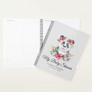 Boho Panda Bear Baby shower Planner Fleurs