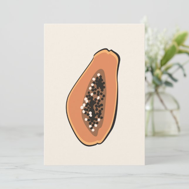 Boho Papaya Fruit Illustration Été Imprimer (Debout devant)