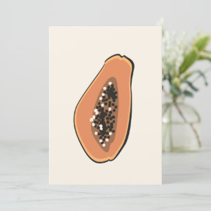 Boho Papaya Fruit Illustration Été Imprimer