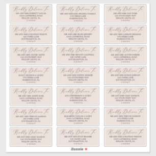 Boho Pastel Peach Mariage Étiquettes de adresse in
