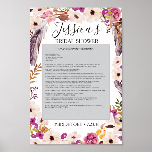 Boho Photo Prop Poster Frame (Devant)