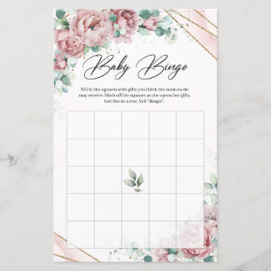 Boho pies rose poussiéreux eucalyptus bébé Bingo