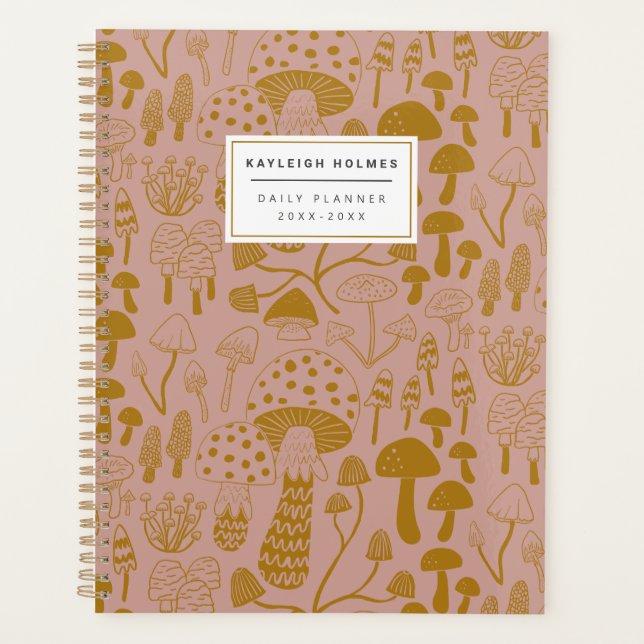 Boho Pink Musroom Planner (Devant)
