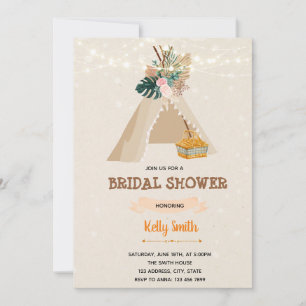 Boho pique-nique fête nuptiale invitation douche n