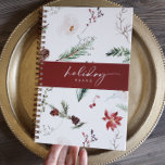 Boho Poinsettia Pine Holly Noël<br><div class="desc">Découvrez l'art de l'organisation de vacances avec notre Aquarelle Poinsettia Christmas Planner - une fusion harmonieuse de charme boho et de fonctionnalité élégante. Contre un arrière - plan de crème serein, ce planificateur présente une délicate aquarelle représentant des poinsettias, des pins et des saints, créant un spectacle captivant de beauté...</div>