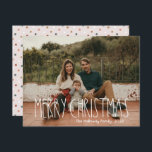 Boho Polka Dot Christmas Carte de vacances pleine<br><div class="desc">Cette carte de vacances boho polka point Christmas full photo est parfaite pour votre accueil de vacances bohème moderne inspiré de la ferme. La police de caractères rustique classique mais délicate dessinée à la main lui donne un aspect terreux vintage tout en le gardant mignon et simple. Les pois viennent...</div>