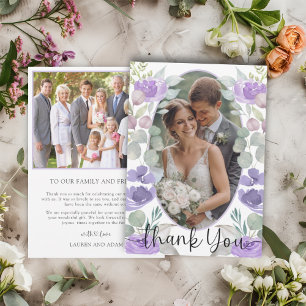 Boho Purple Mariage Floral Merci