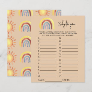 Boho Rainbow Baby Item Jeu. Jeu baby shower