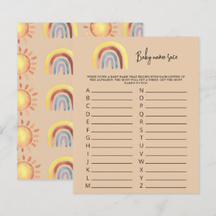 Boho Rainbow Baby jeu de nom race