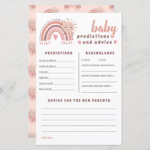 Boho Rainbow Baby shower de prédictions et conseil