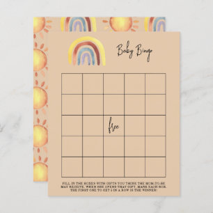 Boho Rainbow Baby shower jeu de bingo