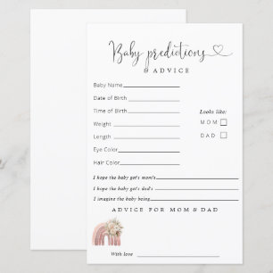 Boho Rainbow Baby shower Prévisions Conseils
