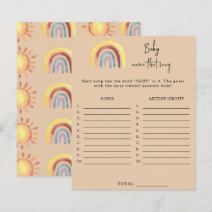 Boho Rainbow Baby Song jeu de Baby shower