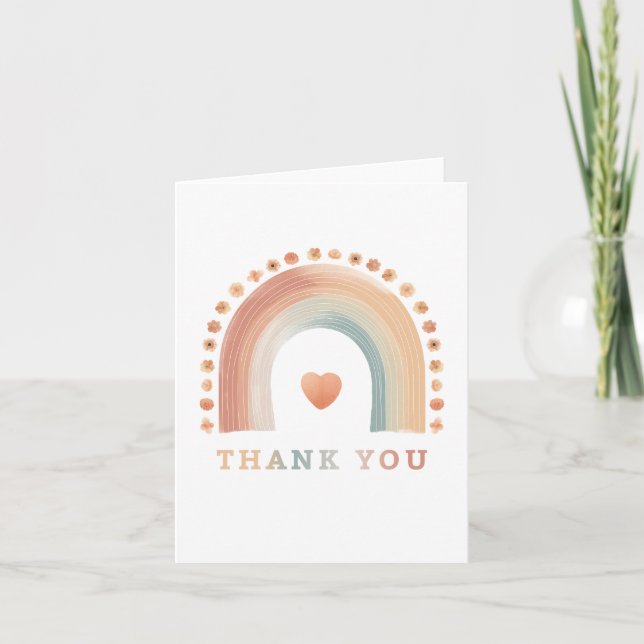 Boho Rainbow Blank Carte de remerciements - Wat mi (Devant)