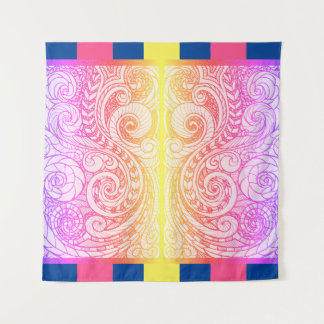 Boho Rainbow Doodle Tapisserie murale