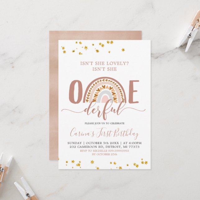 Boho Rainbow n'est-elle pas une invitation merveil (Devant/Arrière en situation)