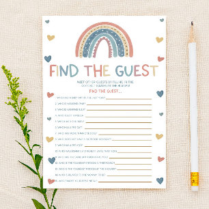 Boho Rainbow Trouvez Le Jeu Du Baby shower Invité