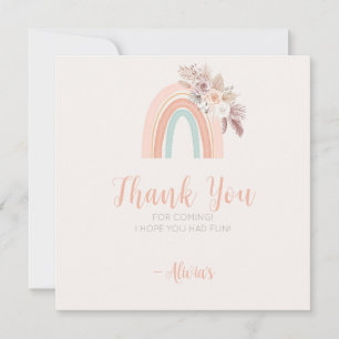 Boho Rainbow Watercolor Premier Merci d'anniversai