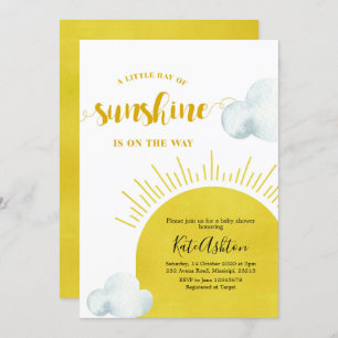 Boho Ray of Sunshine Baby shower Invitation