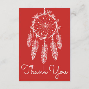 Boho Red Merci Dream Catcher Native American