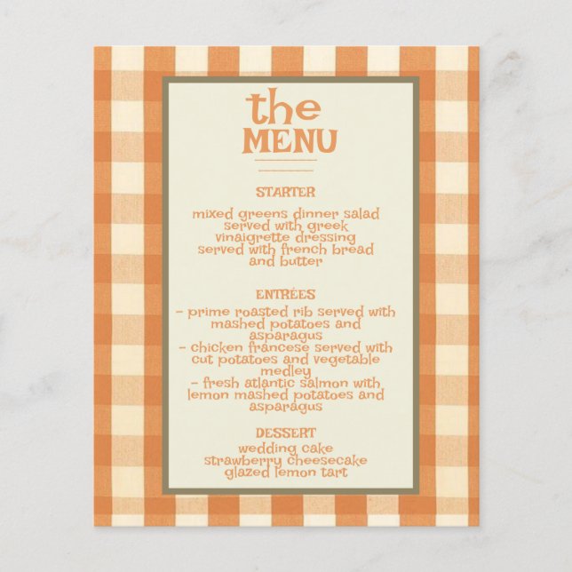 Boho Retro Super coloré Wavy Mariage Menu (Devant)