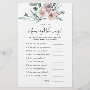 Boho Rose Baby shower Qu'est-ce que maman porte