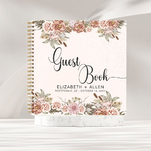 Boho rose Personnalisé Floral Mariage Livre d'invi