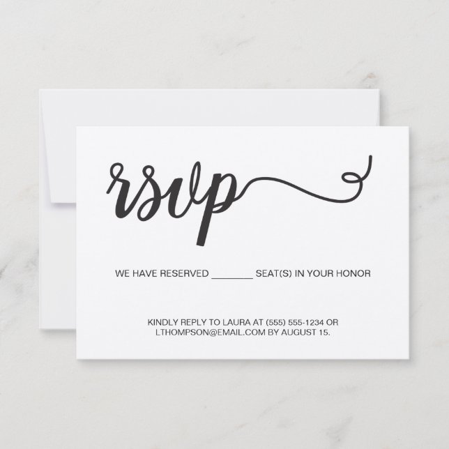 Boho RSVP sans envoyer de place réservée (Devant)