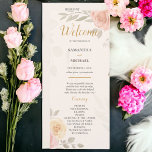 Boho Rustic Blooming Garden Programme Mariage<br><div class="desc">Boho Rustic Blooming Garden Programme Mariage</div>