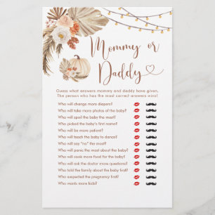 Boho Rustic Citrouille Fall in Love Maman ou Papa